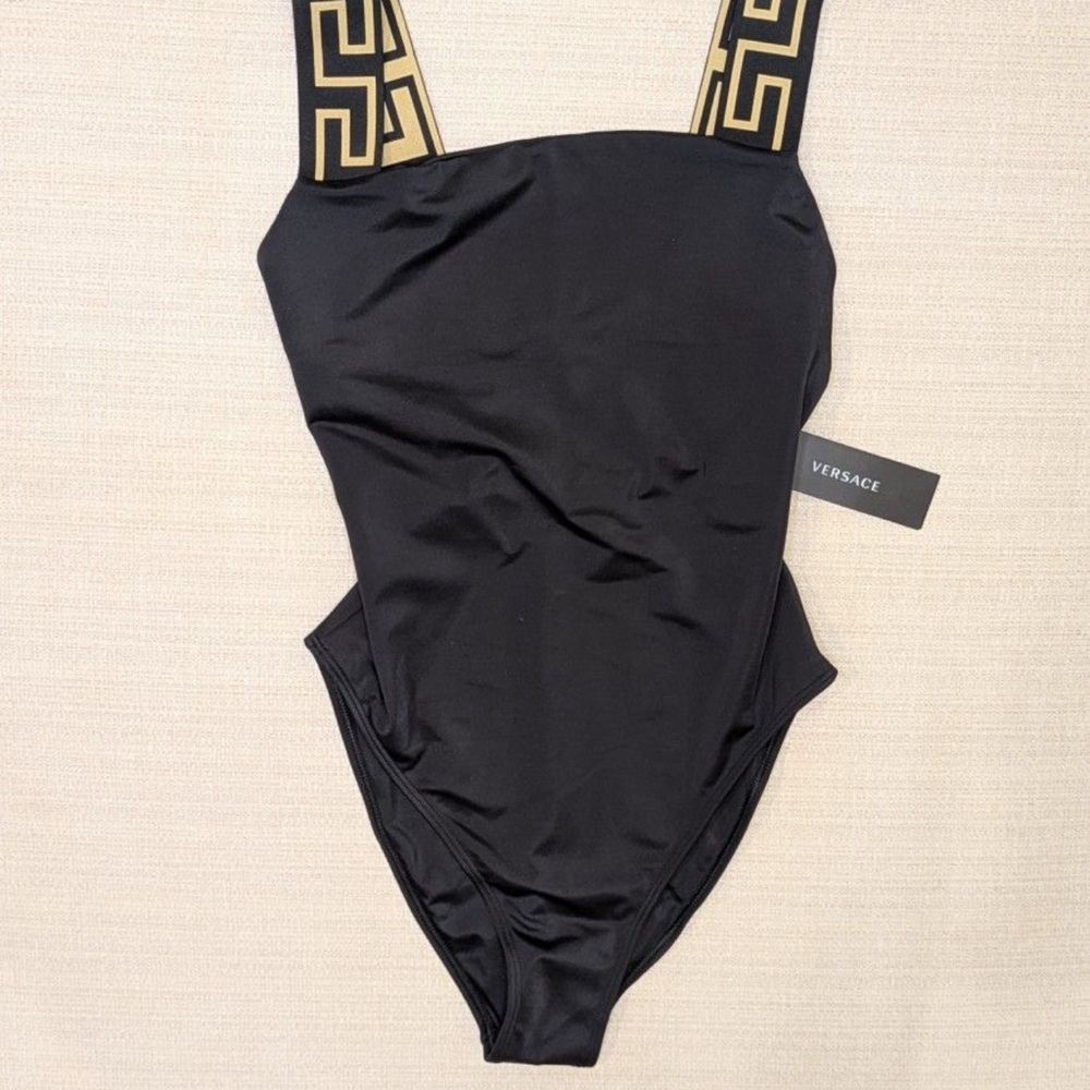 Versace Greca Border One-Piece Swimsuit - Size 2